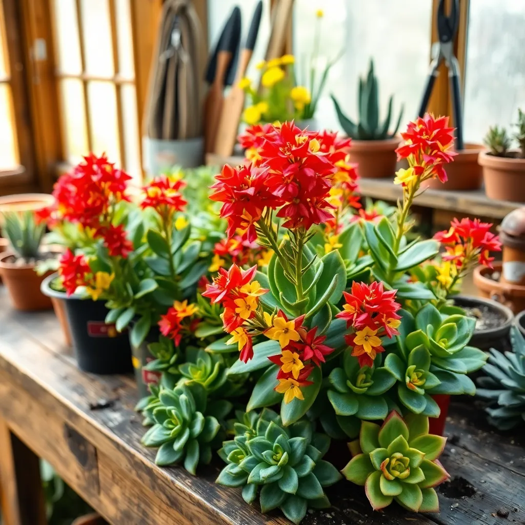 Flaming Katy (Kalanchoe blossfeldiana)