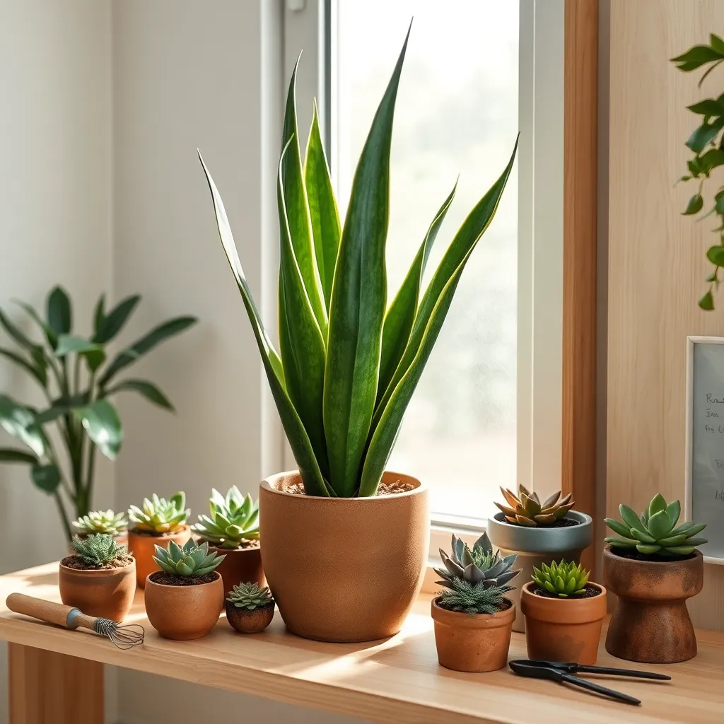 Snake Plant: Vertical Interest