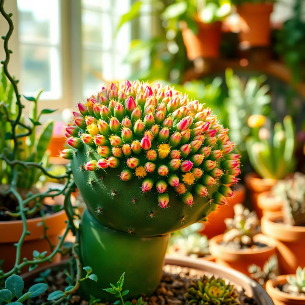 Pincushion Cactus (Mammillaria crinita)
