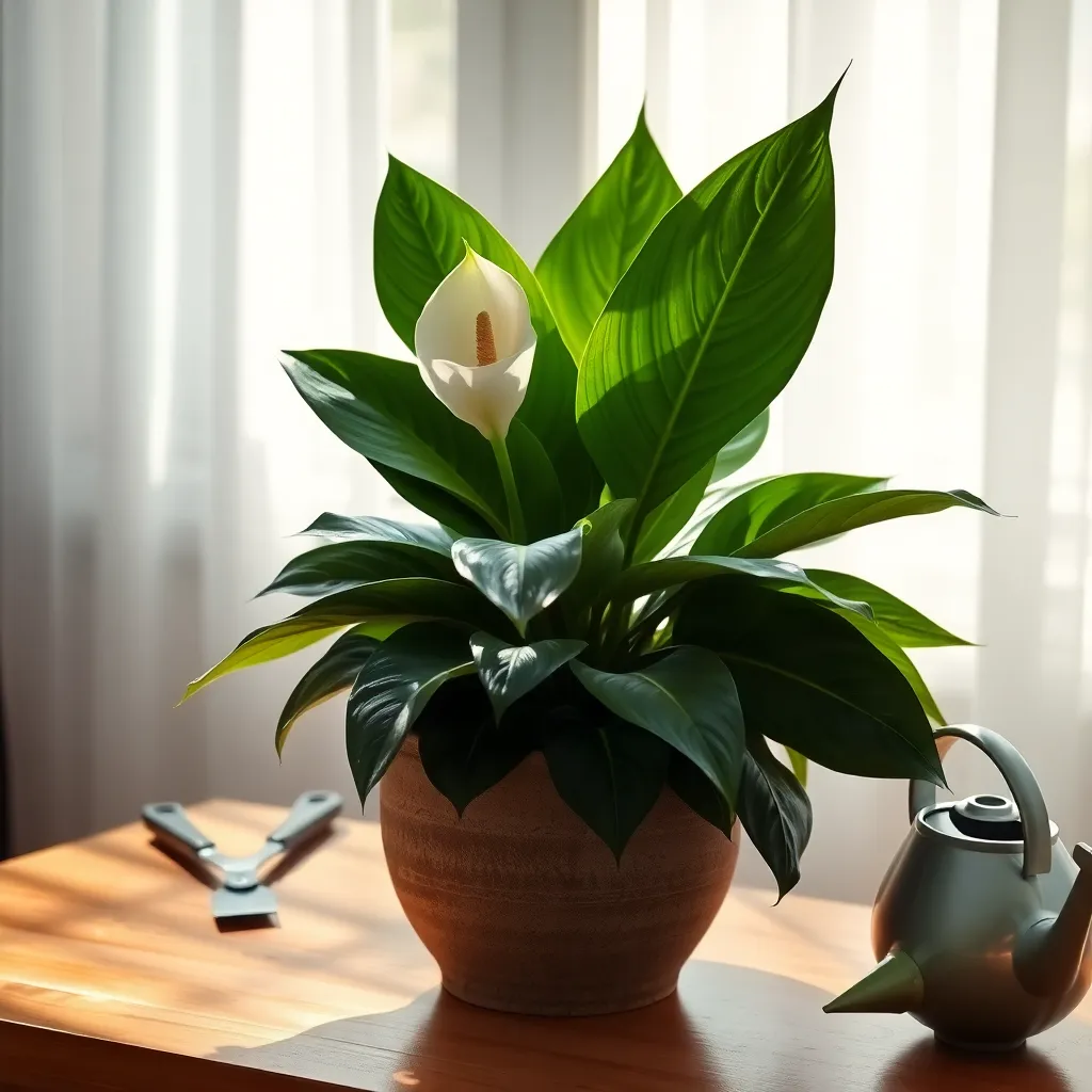 Peace Lily (Spathiphyllum spp.)