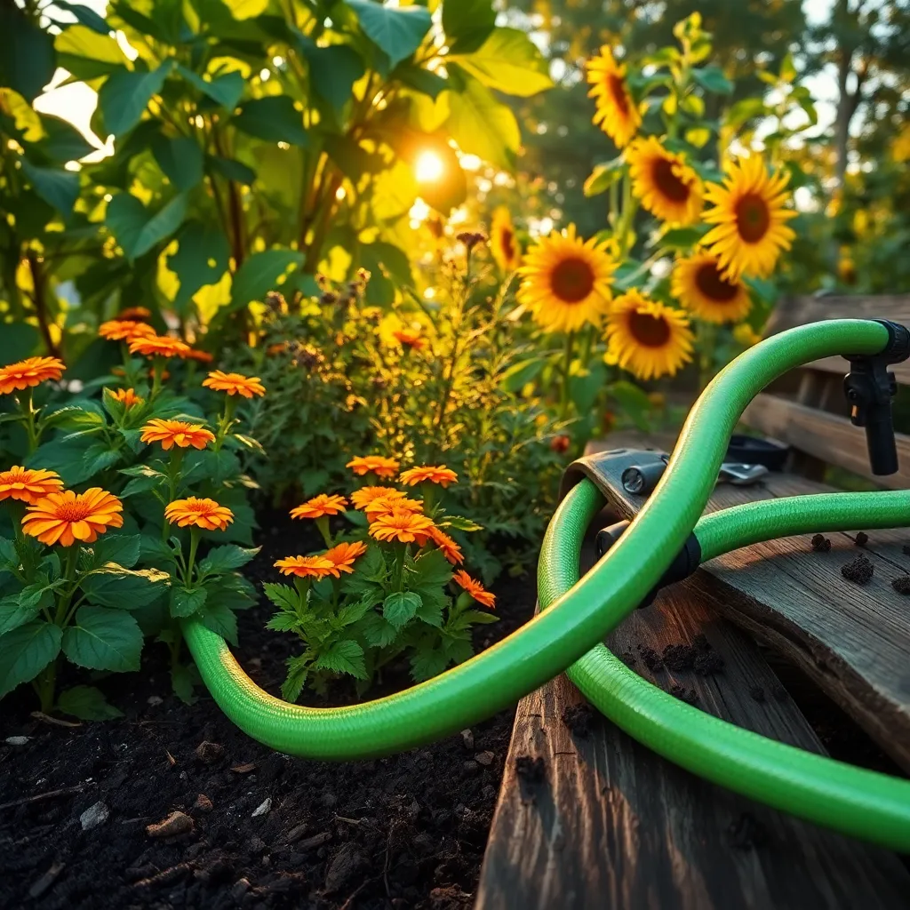 Garden Hose with Adjustable Nozzle (Customizable Watering)