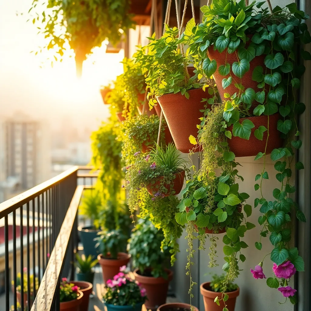 Utilize Hanging Pocket Gardens