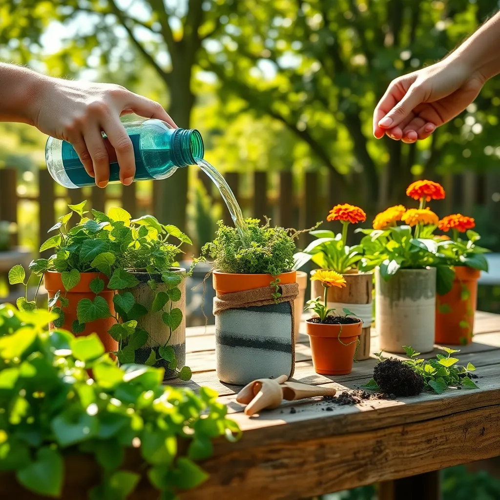 Create DIY Self-Watering Planters