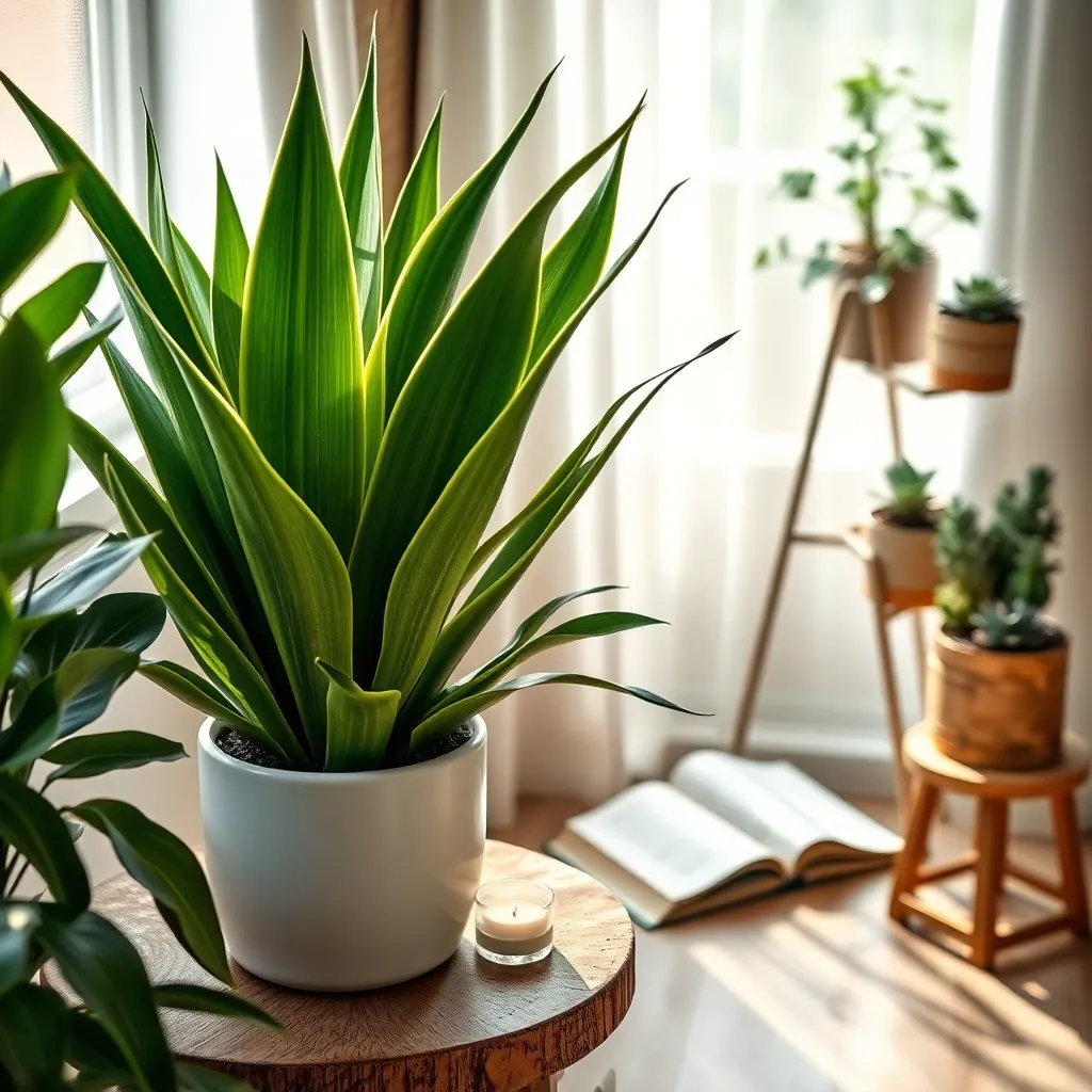 Snake Plant (Low-Light Tolerant Air Purifier)