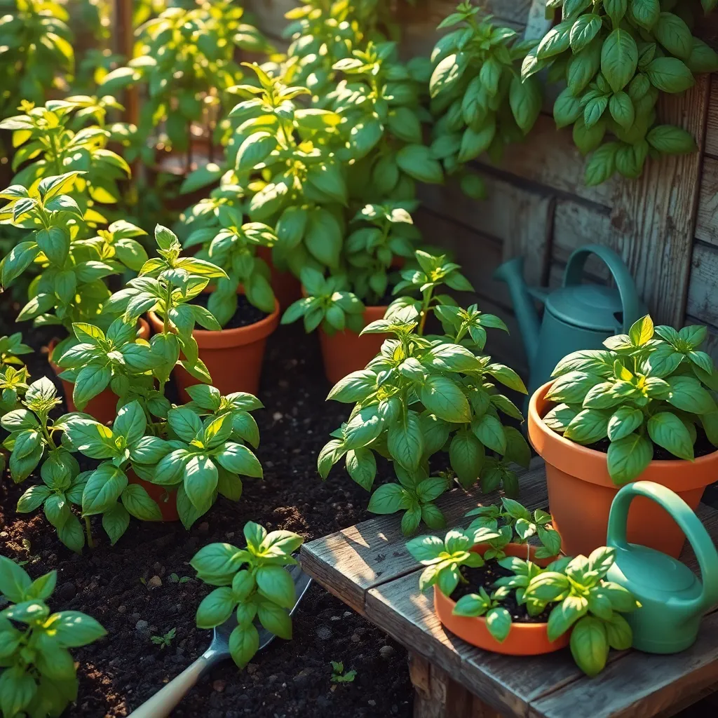 Basil Plants (Aromatic and Fast-Growing)