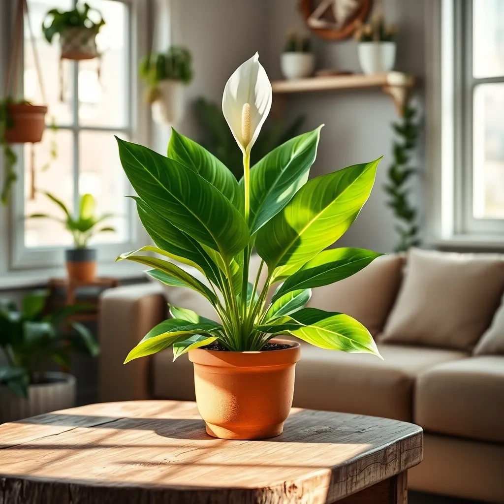Peace Lily (Spathiphyllum spp.)