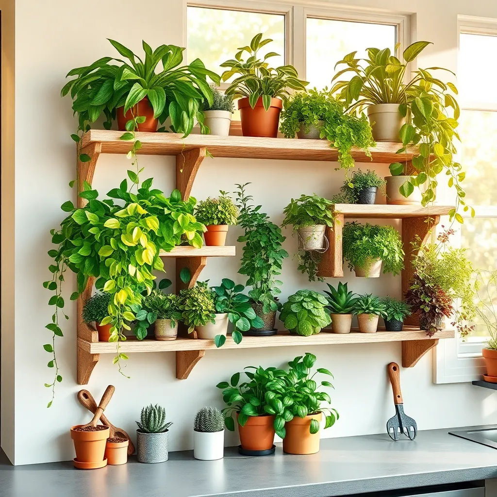 Design Tiered Plant Shelves