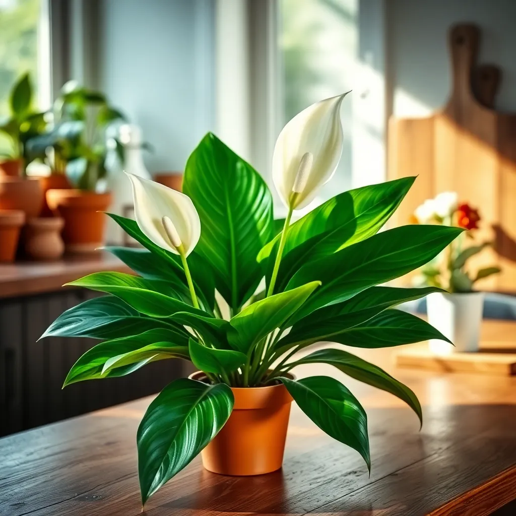 Peace Lily (Spathiphyllum spp.)