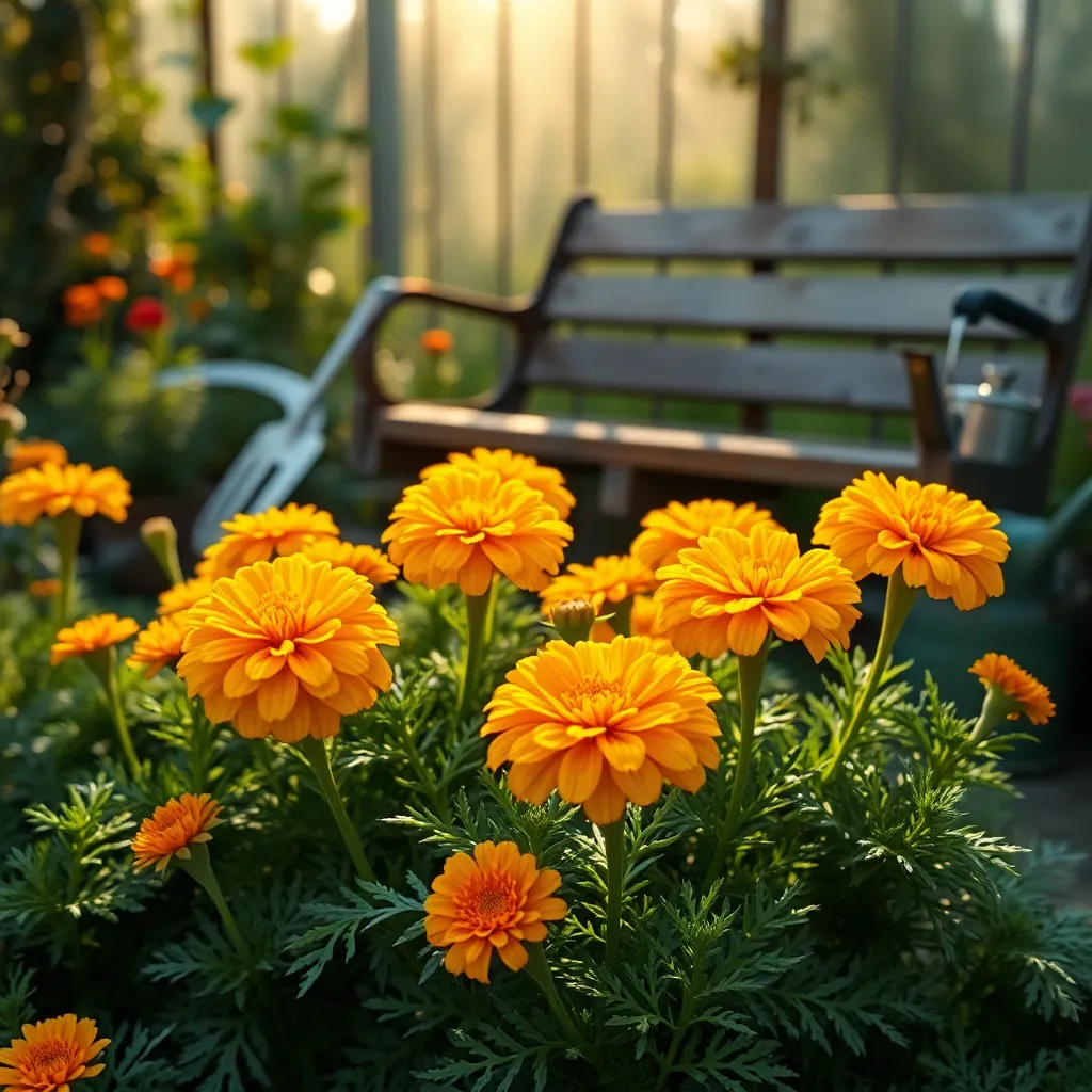 Marigolds (Tagetes erecta)