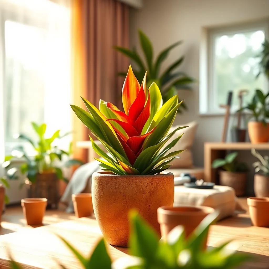 Bromeliad (Guzmania spp.)
