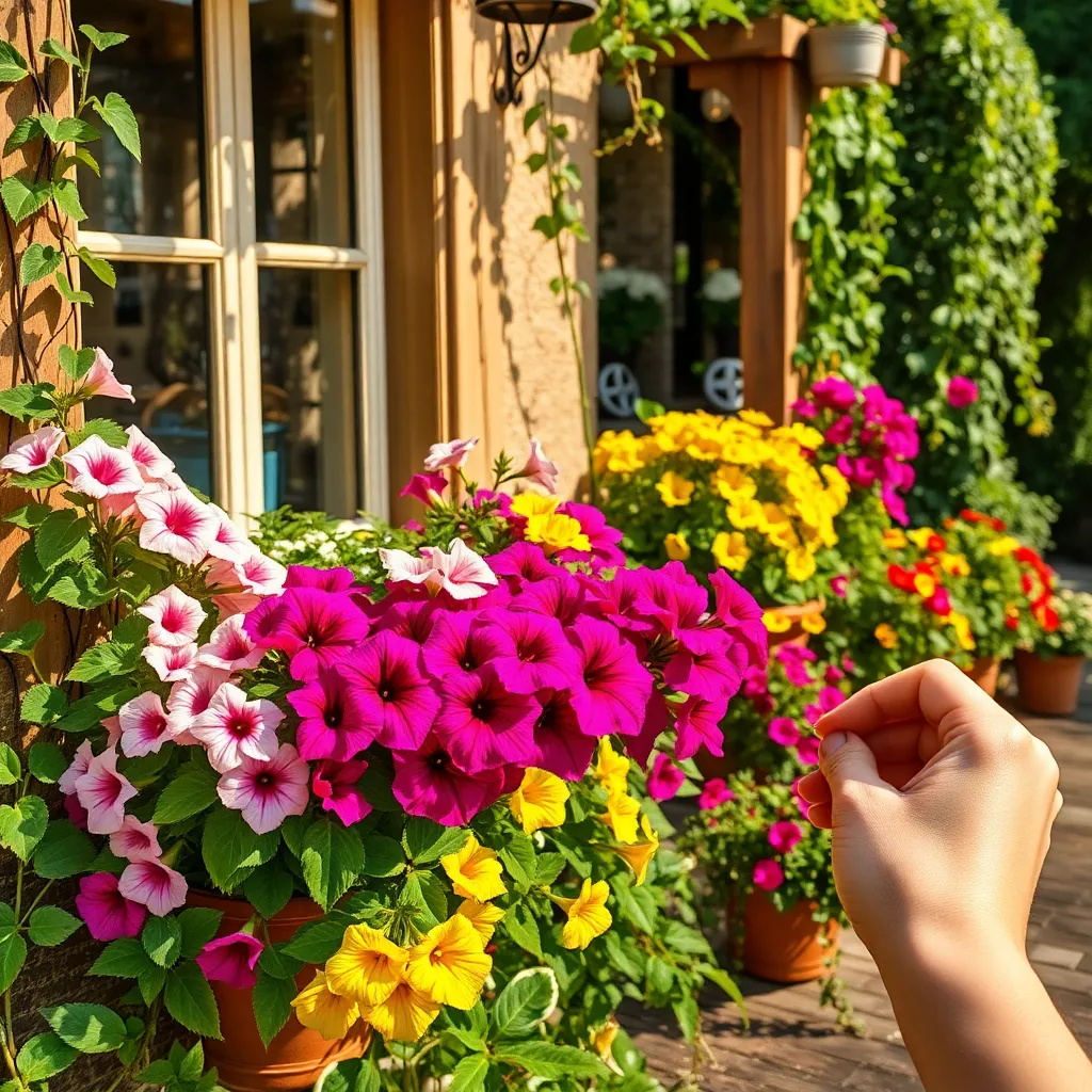 Petunias (Petunia × atkinsiana)