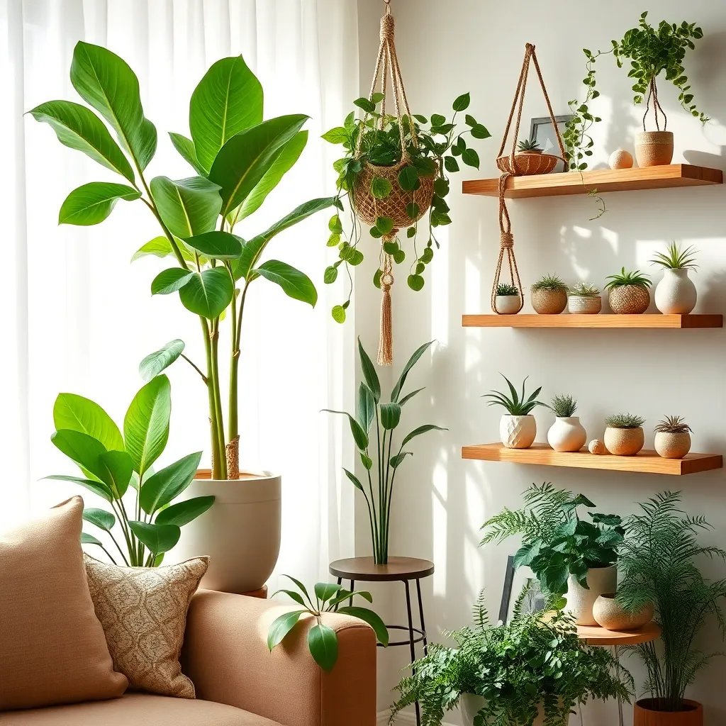 Living Room Plant Artistry